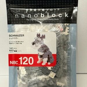 Nanoblocks Schnauzer Building Set - NBC 120 Gray & White BRAND NEW & SEALED